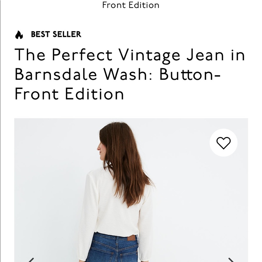 Madewell perfect vintage jean button up edition - Picture 5 of 9